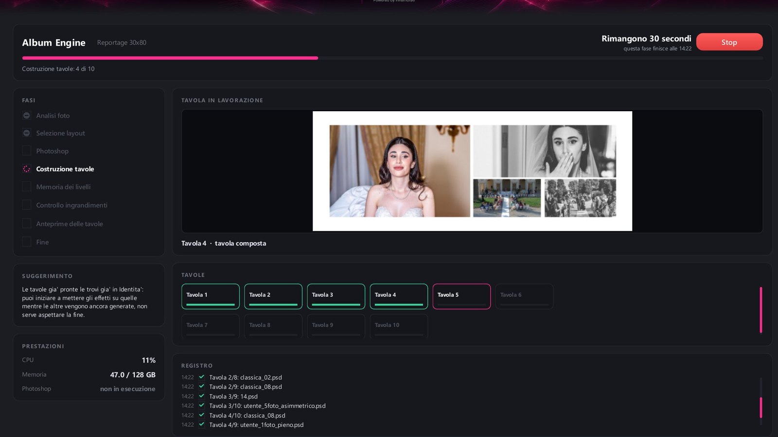 AutoAlbum prepare a proposal that you can refine.