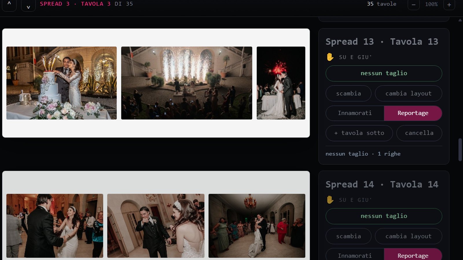 With Instant, you compose the spreads yourself.