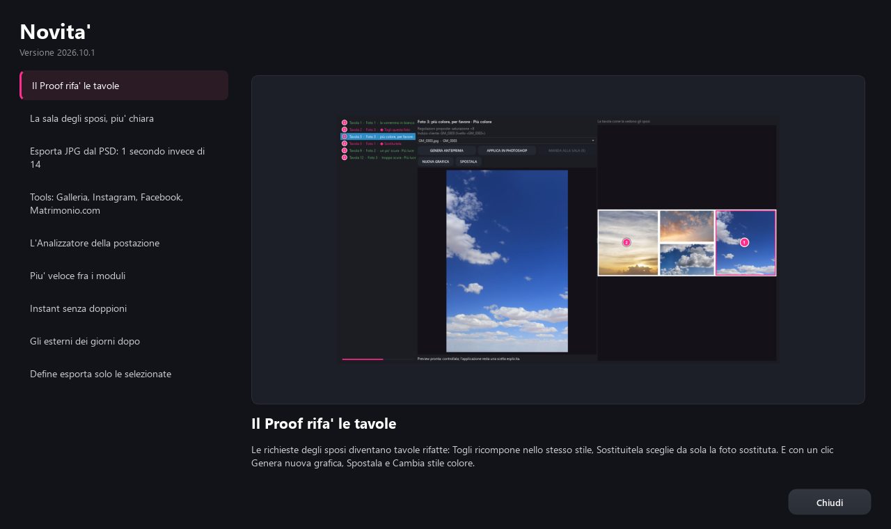 The Composer What's New window with tabs and images of each new feature